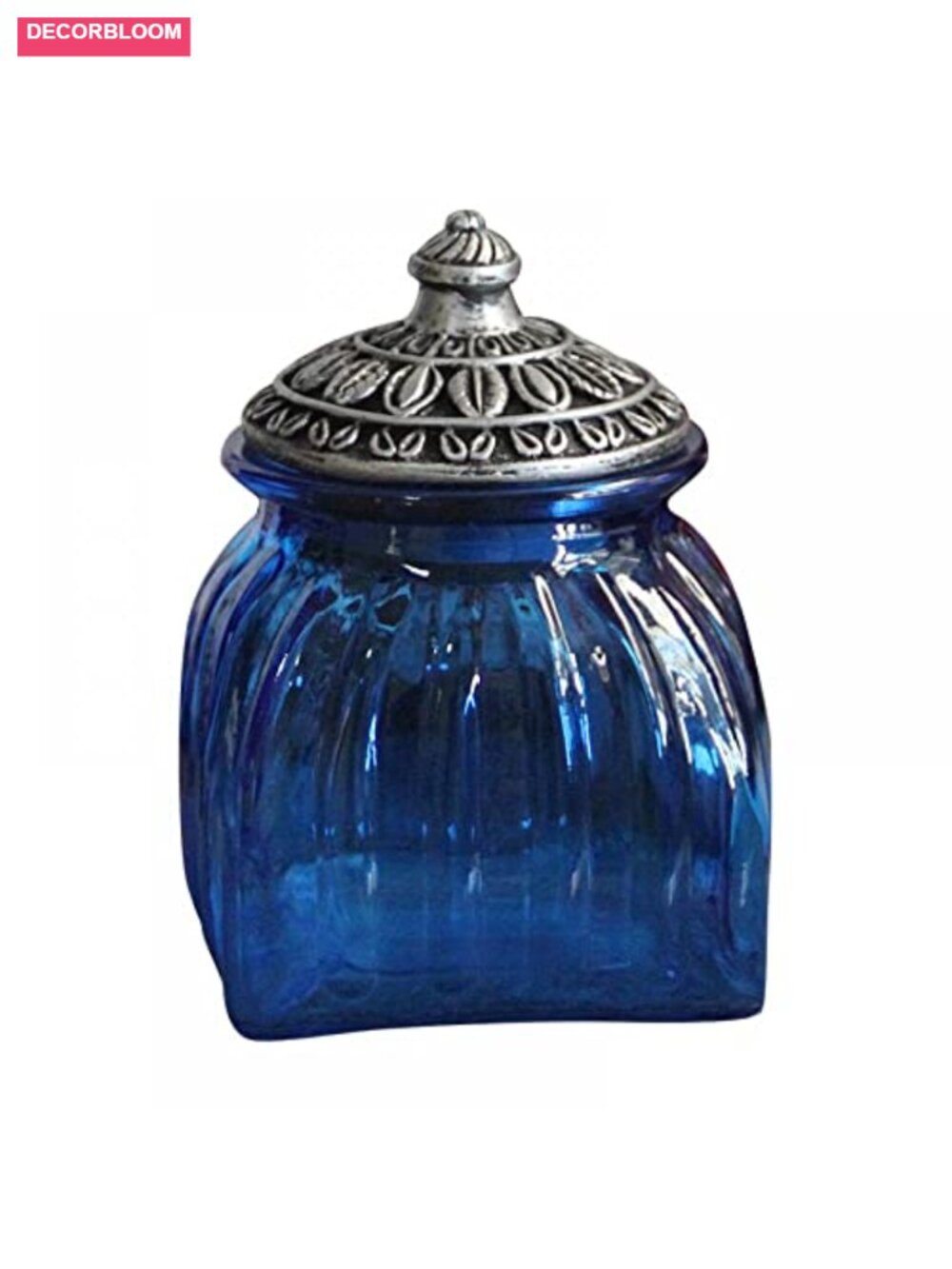Vintage Crystal Glass Candy Jar with Lid 24 oz Kitchen Storage